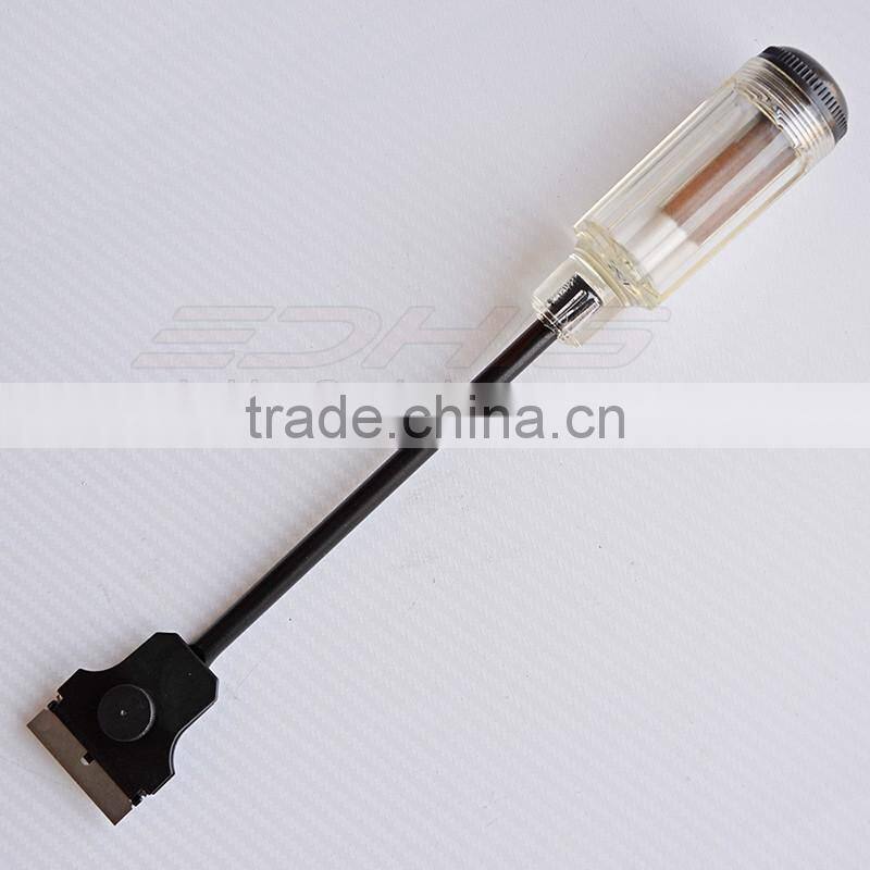 CN048B long handle razor scraper with 3pc 1.5 inch razor blade