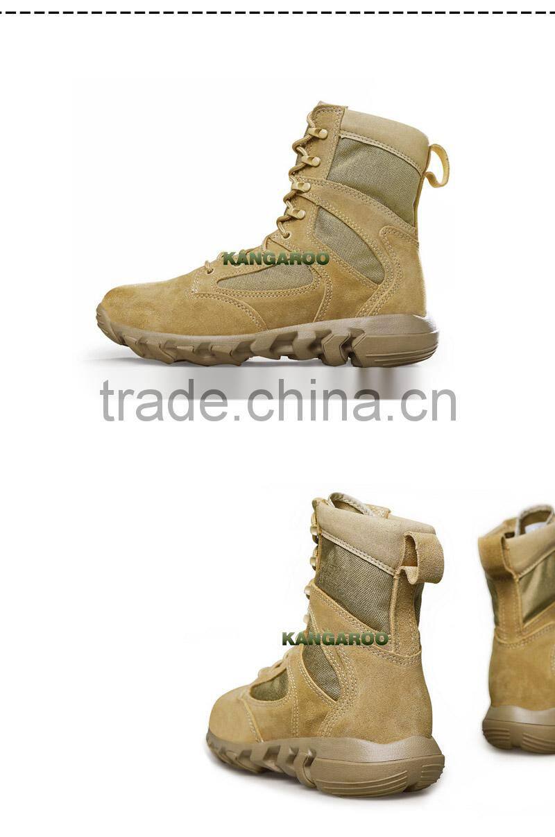 Beige Military Desert Combat Boots