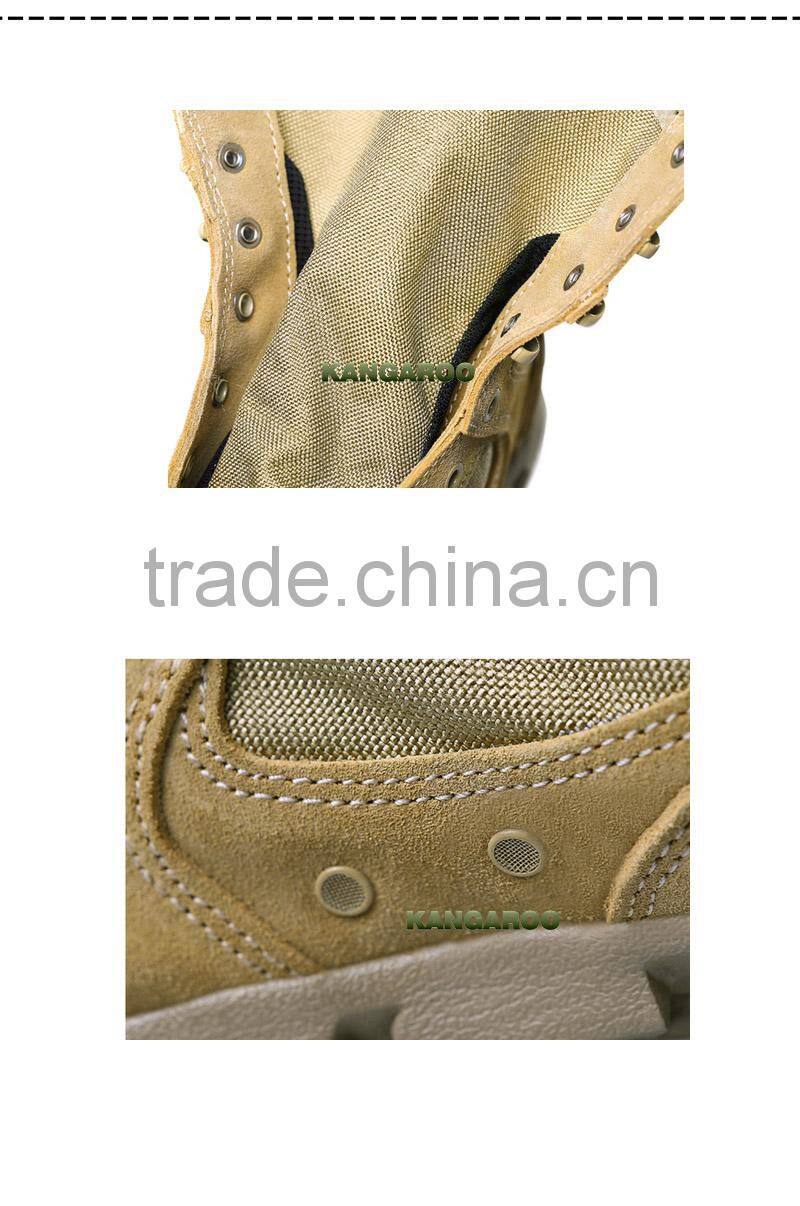 Beige Military Desert Combat Boots