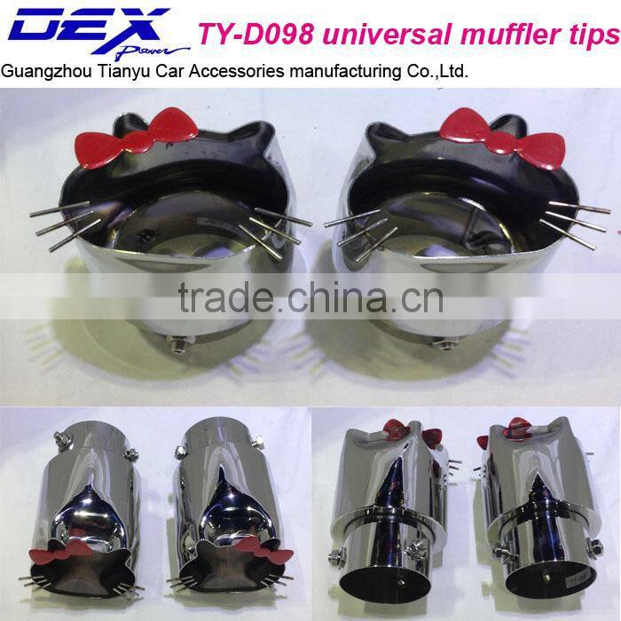 small charming red bowknot kitten universal muffler tips exhaust