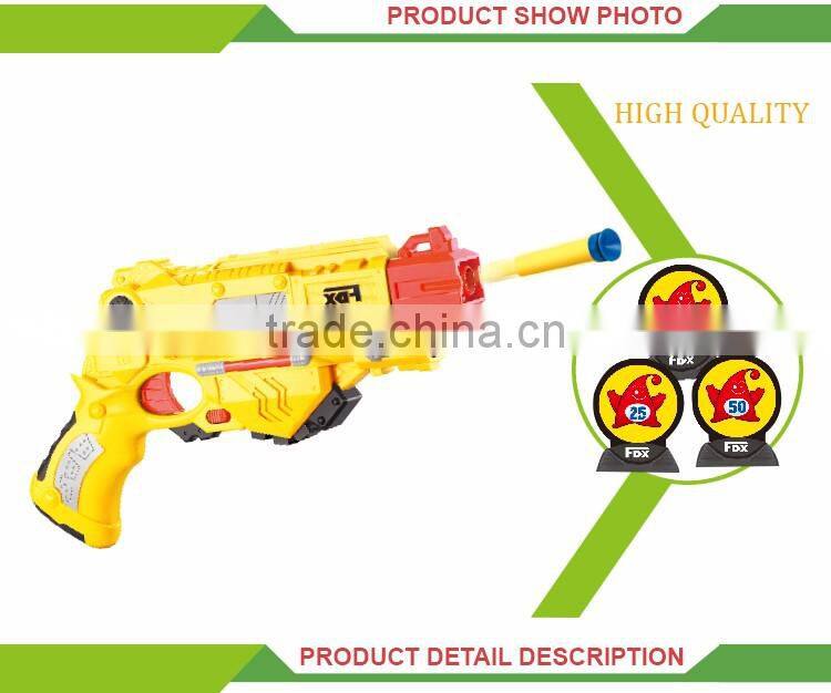 New product good quailty soft EVA plastic yellow bullet gun toy