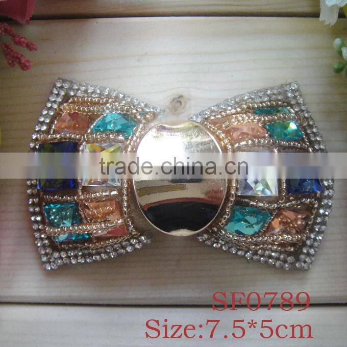 SF0816 High quality rhinestone flower fashion ladies shoe accessories