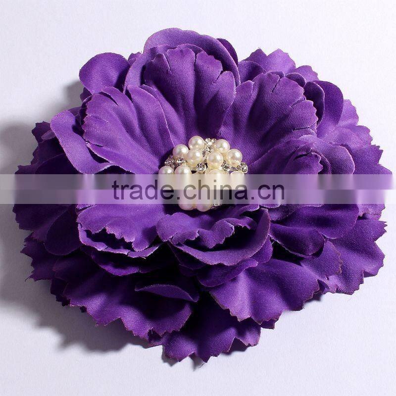 fabric flower clip fabric flower brooch for kids hair accessories