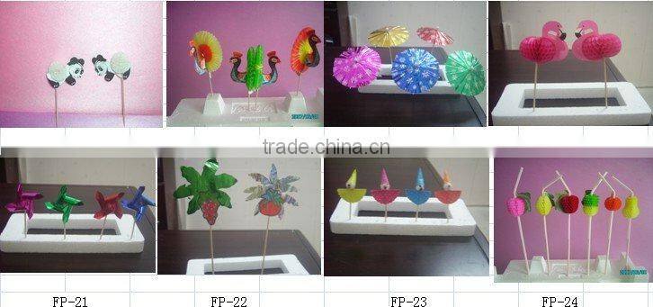 Fruit Drinking straws Umbrella straw210*5mm