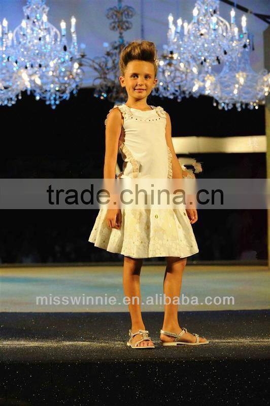 2015 lastest fashion dress flower girls elegant dress