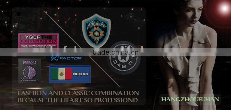 Hangzhou customized rubber labels for hand bags