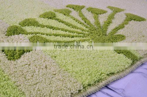 GREEN COLOR BATHMAT SHANGHAI BATHMAT SET BATHMAT (EV-L004-BM)