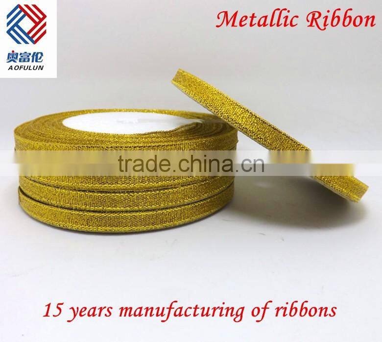 Wholesale Golden Metallic Ribbon in good Quality