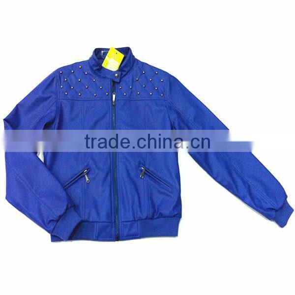 2015 Fancy Wholesale Women Leather Jacket in Sialkot