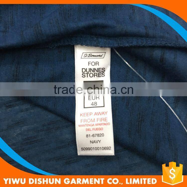 stock apparel men long sleeve slub cotton t-shirt