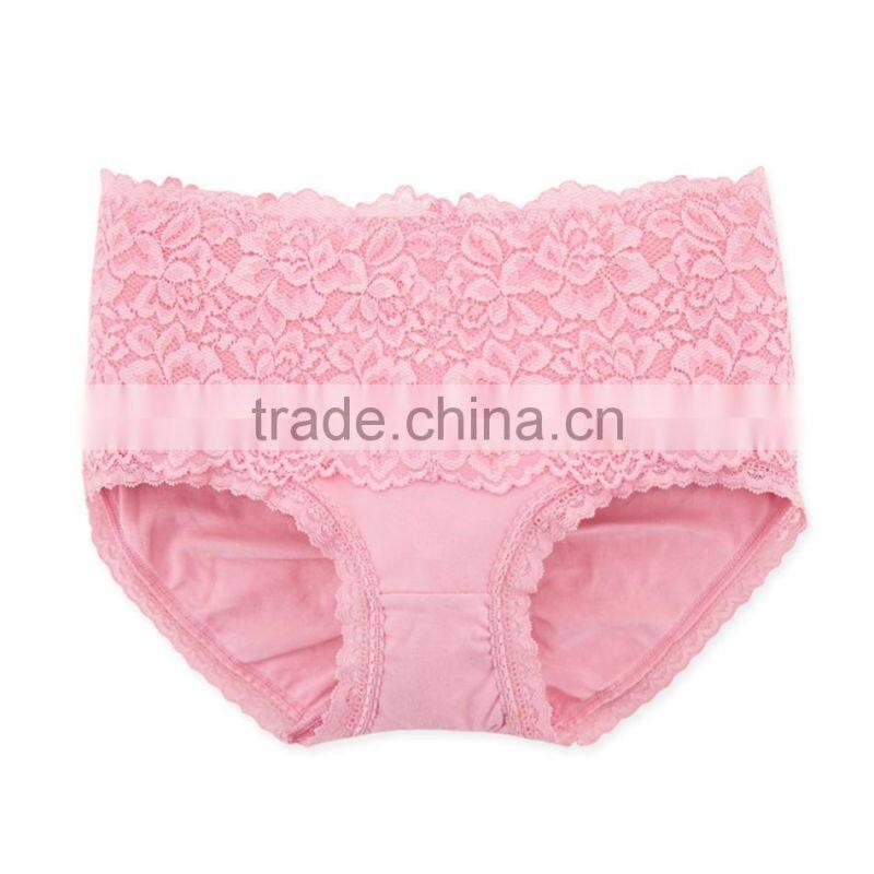 High Quality Colorful 95% Cotton 5% Spandex with Lace Custom Sexy Fancy Woman Underwear