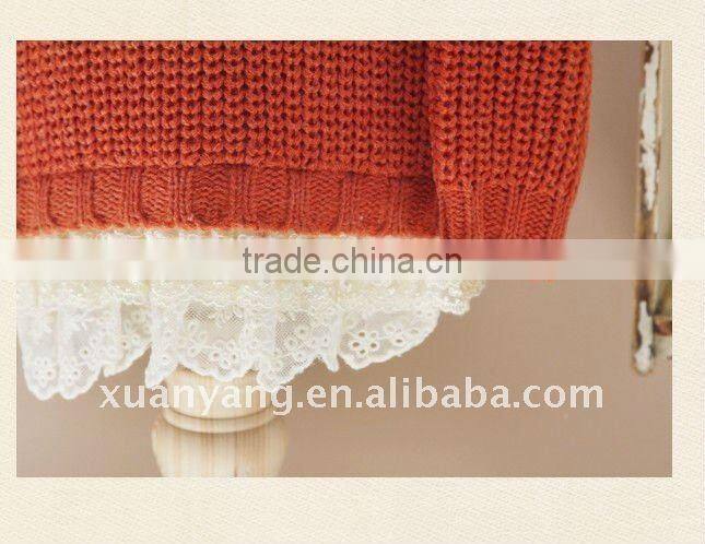 red korea design fashion child sweater/baby sweater
