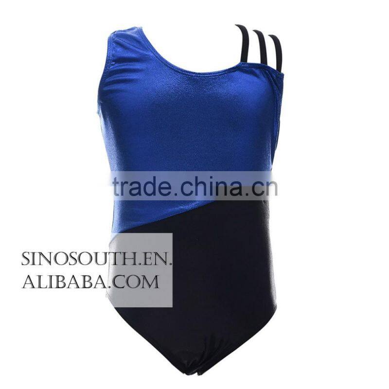 2017 Kids Girl's Dance Slim One Shoulder Strappy Camisole Sparkle Leotard