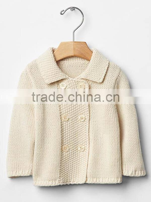 Soft Knit Baby Girls Sweater Double-Breasted Cardigan
