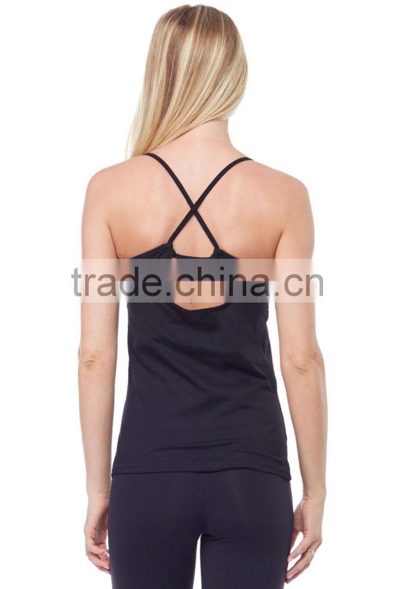 Sexy tank tops racer back tank tops , cotton spandex womens workout tank top