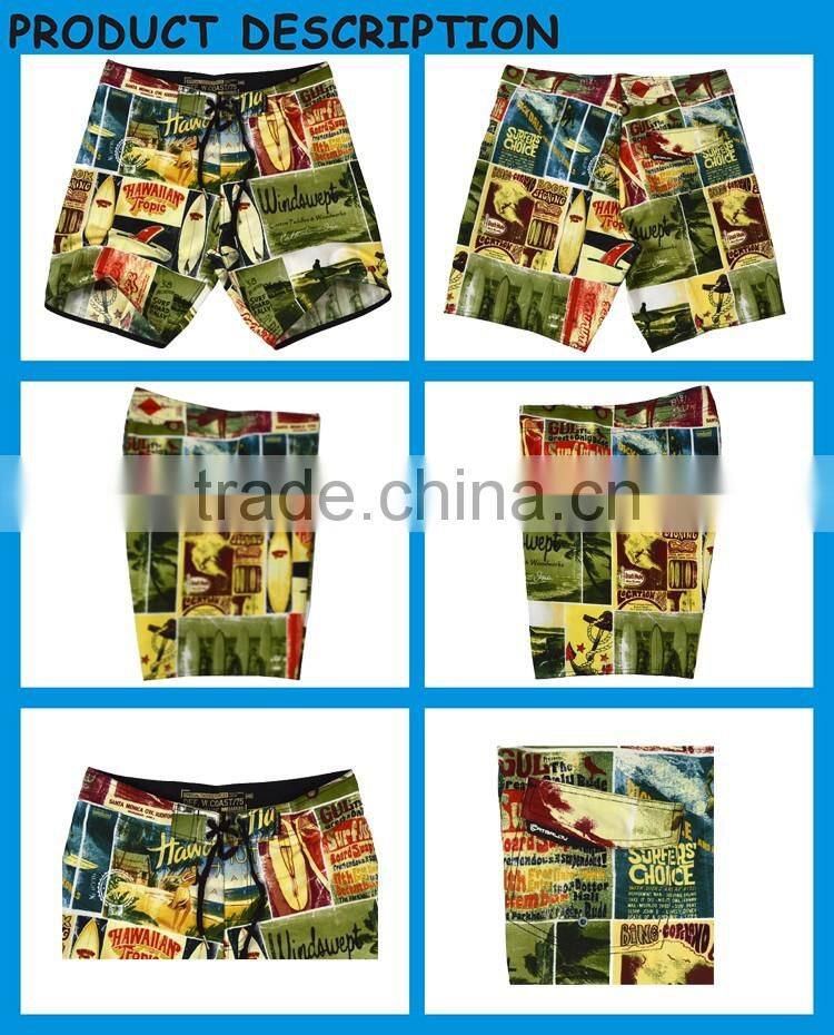 2018 Men's Beach Pants Quick-drying Breathable Printing Boardshorts