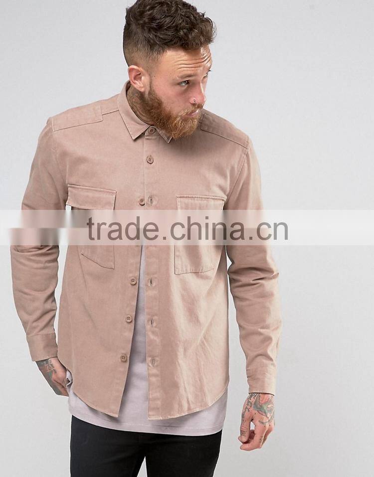 2017 newest arrival customized colors size t shirt style light pink men plain sports jacket with button and two quare pocket