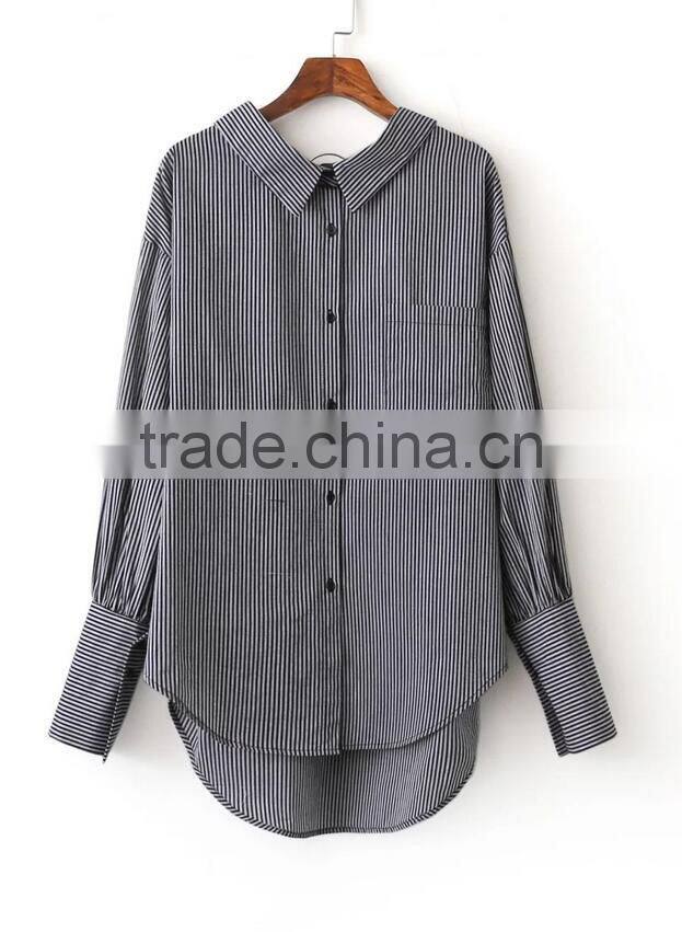 Runwaylover EY2377B New Style 2017 Ladies Fashion Loose Stripe Blouse