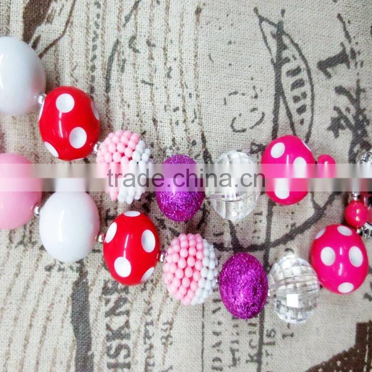 carton pendant chunky bubblegum bead baby necklaces wholesale