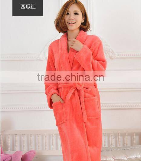 Coral fleece bathrobe Towel Robe Breathable Hotel BathRobe RS002