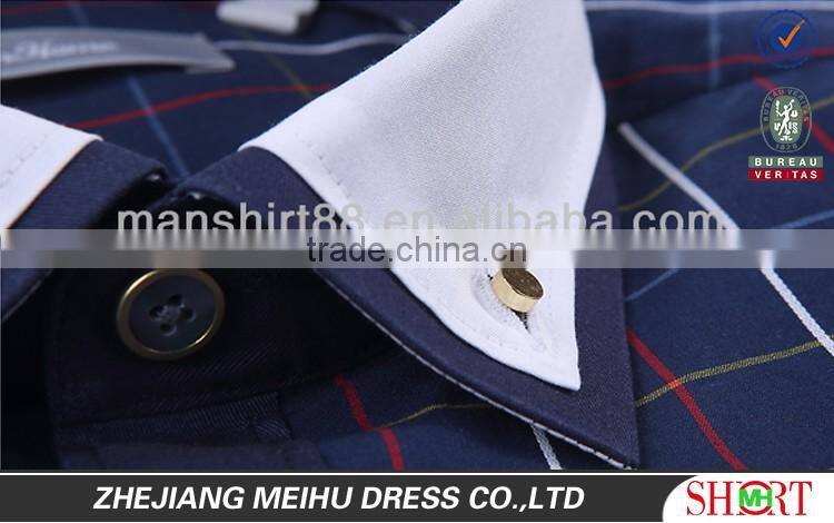 Fancy design men shirt classic plaid fabric men shirt turkey