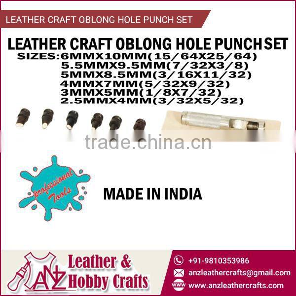 High Quality Range of Leather Craft Oblong Hole Punch Set