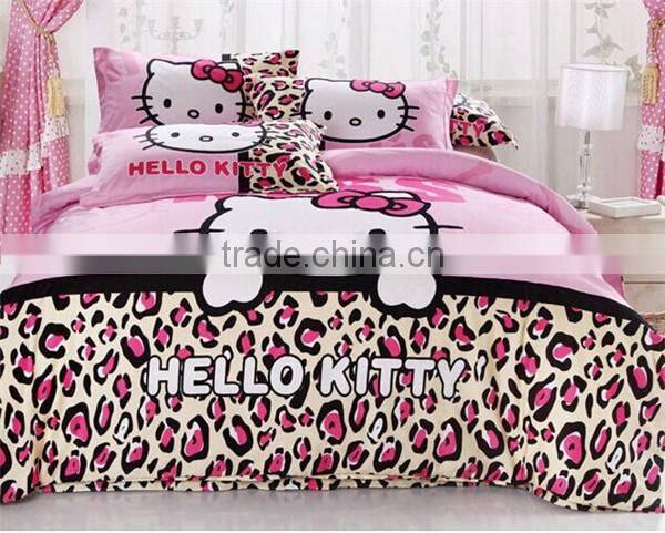 Hot selling Hello Kitty Bedding sets Kids cotton bedding set wholesale price