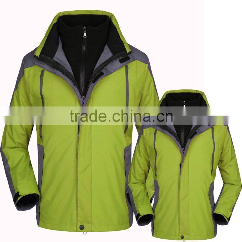 3 in 1 wind resistant & water repellent winter jacket with wind skirt