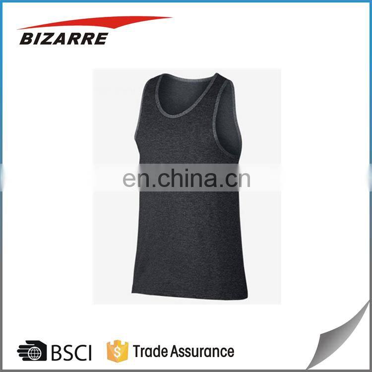Simple vogue spandex tank top singlet for men