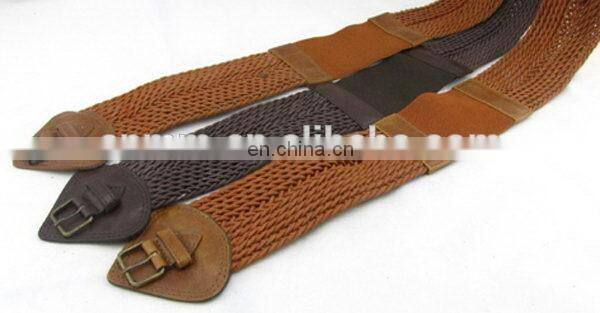 Fahion Elastic Braided Belt For Women Leather Belt Making Machine