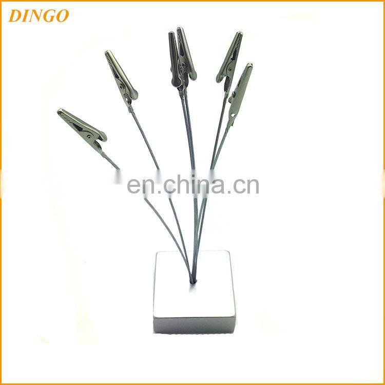 2017 Hot Selling cube wire card&paper¬e&desk&photo clip memo holders