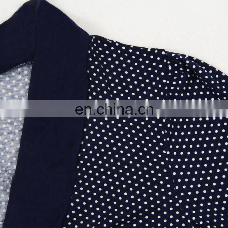 2016 Spring casual women cotton dot printing cardigan
