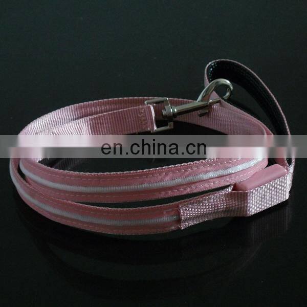 Popular electric flashing dog leash adjustable dog leash colorful leash