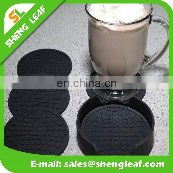 Custom soft round rubber pvc coaster