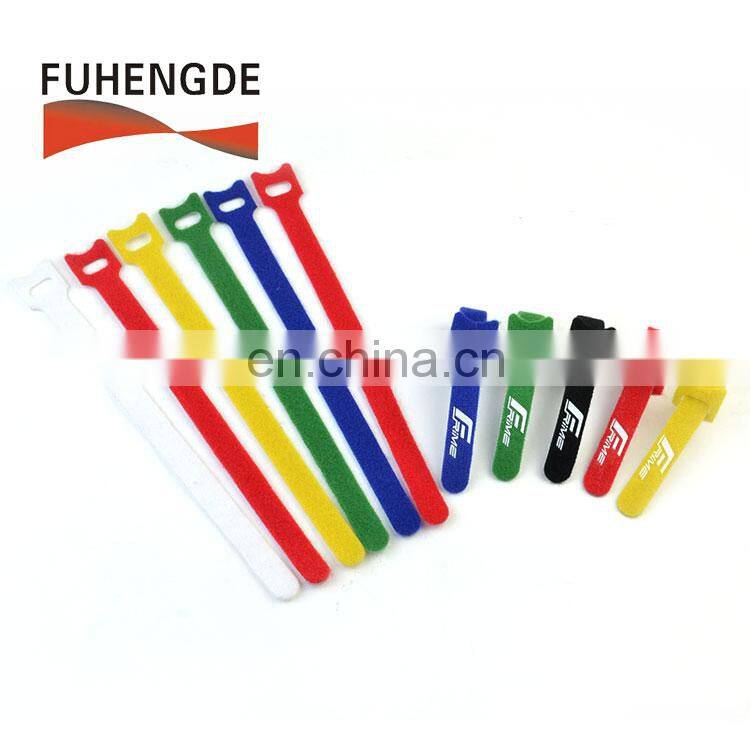 custom cable marker tidy hook and loop cable tie with label