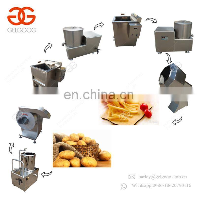 Factory Selling High Quality Frozen French Fries Making Machine Potato Chips Production Line