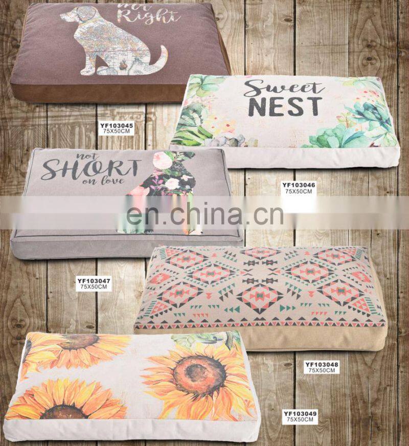 fuzzy soft warm cozy canvas dog bed
