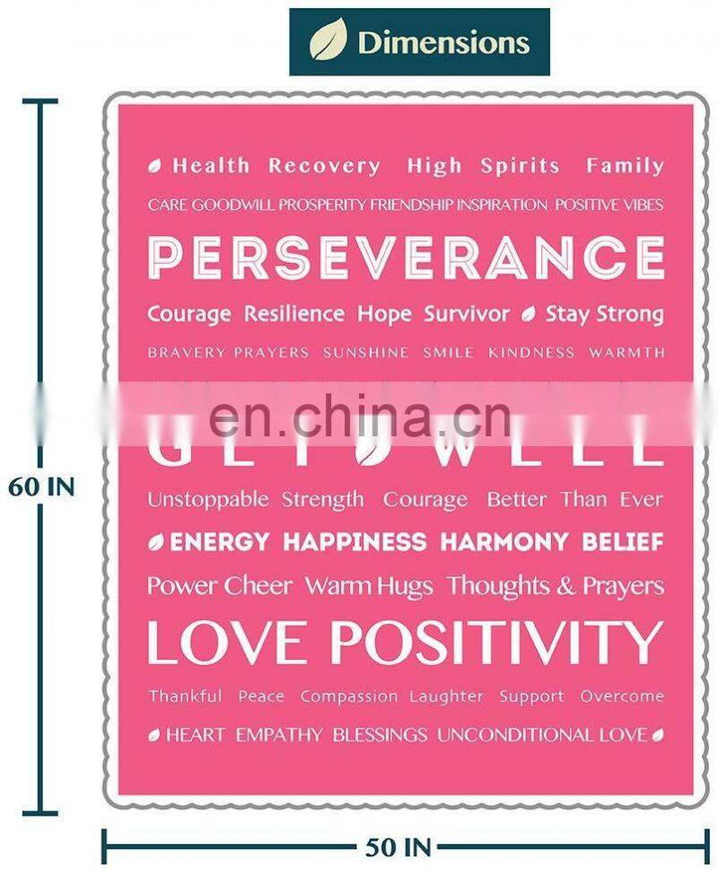 Healing Thoughts Blanket Sherpa Fleece Throw for Women Men Super Soft Fluffy Plush Microfiber Prayer Blanket