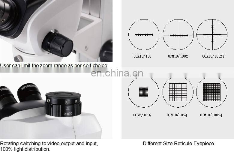 High Resolution Optical Instrument Stereo Zoom Microscope