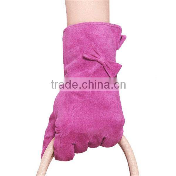 2016 Suede Ladies Thin Sexy Leather Gloves Made in China