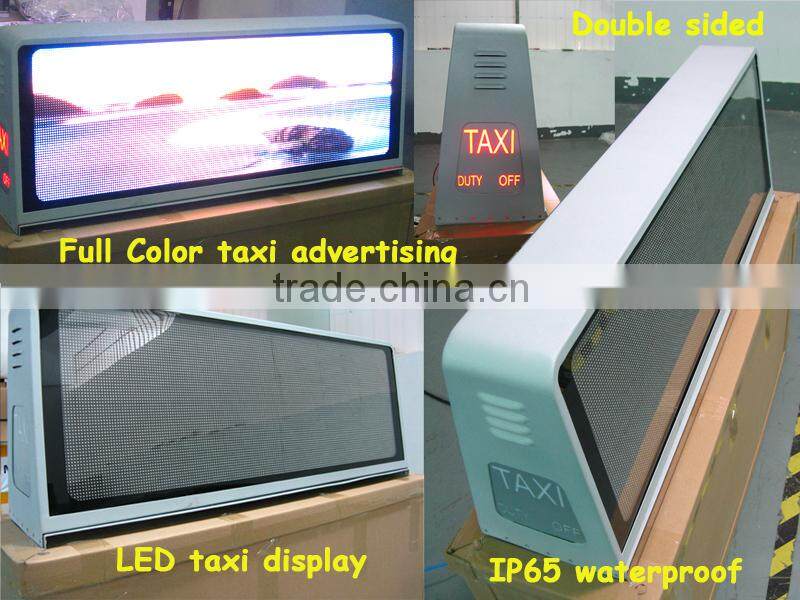 taxi billboard advertising light box/taxi advertising screen