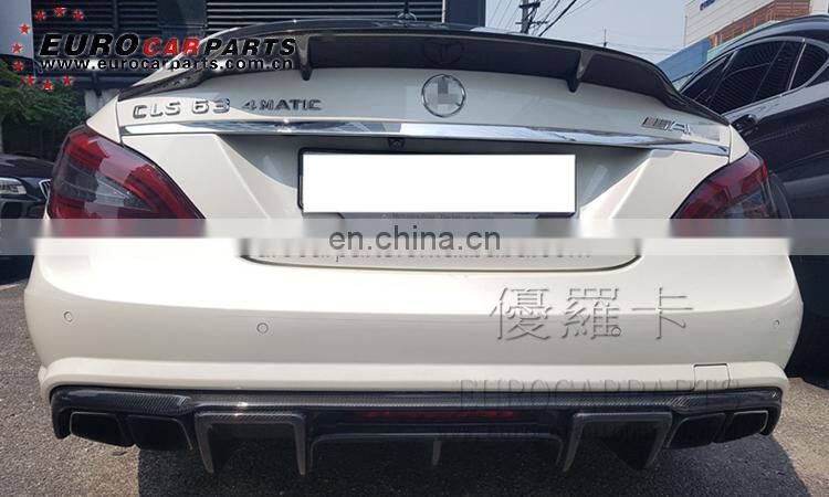 W218 trunk spoiler fit for MB CLS-class W218 CLS350 CLS550 sport package CLS63 to Ren style carbon fiber CLS63 spoiler