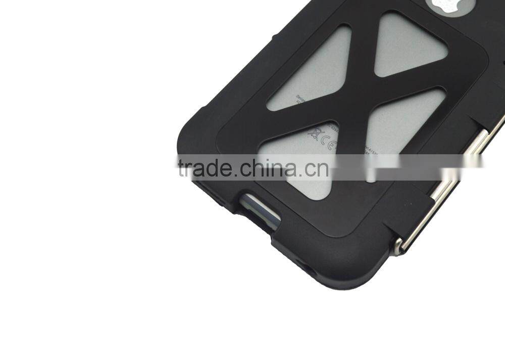 The latest Three anti phone cover For IPHONE 6 case steel&leather for IPHONE 6 case