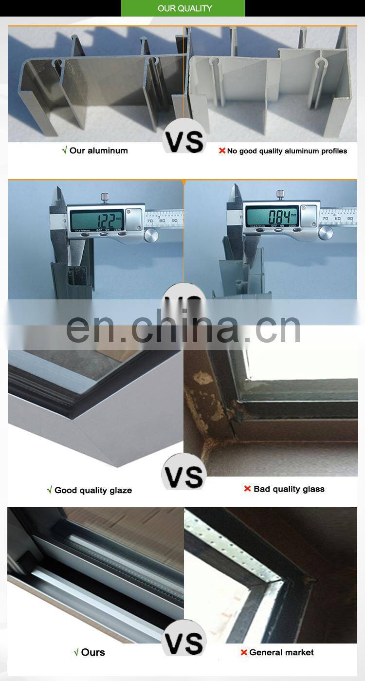 Apex building material sliding double glazed aluminum frame 3 track windows