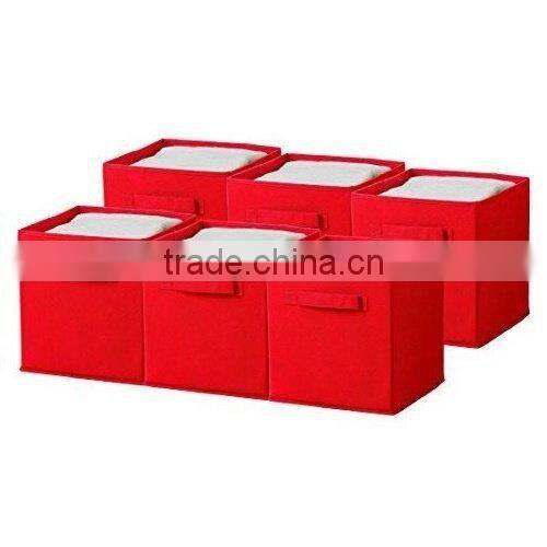 Household Non-woven Foldable Storage Cube Basket Bin set of 6