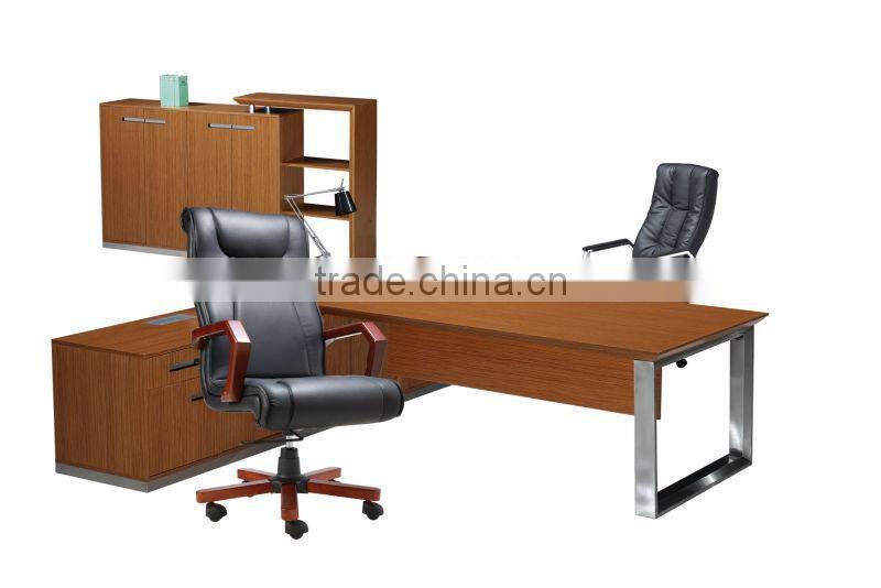 2015# teak wood executive office desk with square legs KF-A03