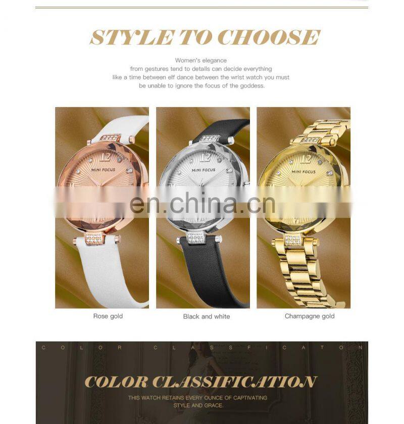 MINI FOCUS MF0038L Women Wristwatch Waterproof Brand Luxury Watches Fashion Casual Ladies Quartz Watch