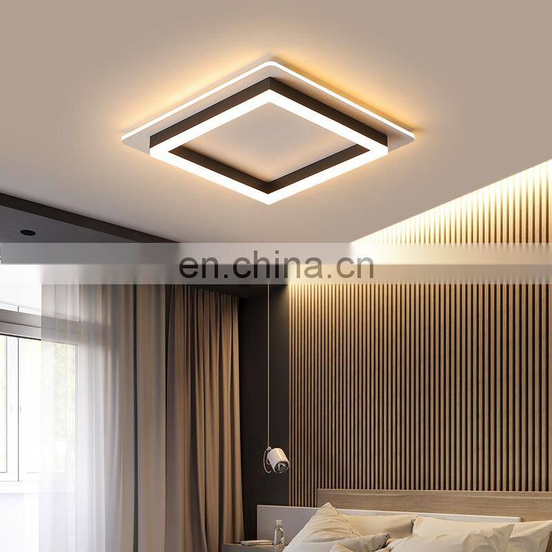 Square Golden whole house lamp living room ceiling lights acrylic ceiling lamp