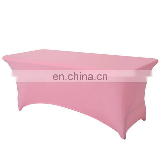 Amazon Best Seller 4ft 6ft 8ft Custom Rectangular Fitted Stretch Spandex Table Cover Tablecloths