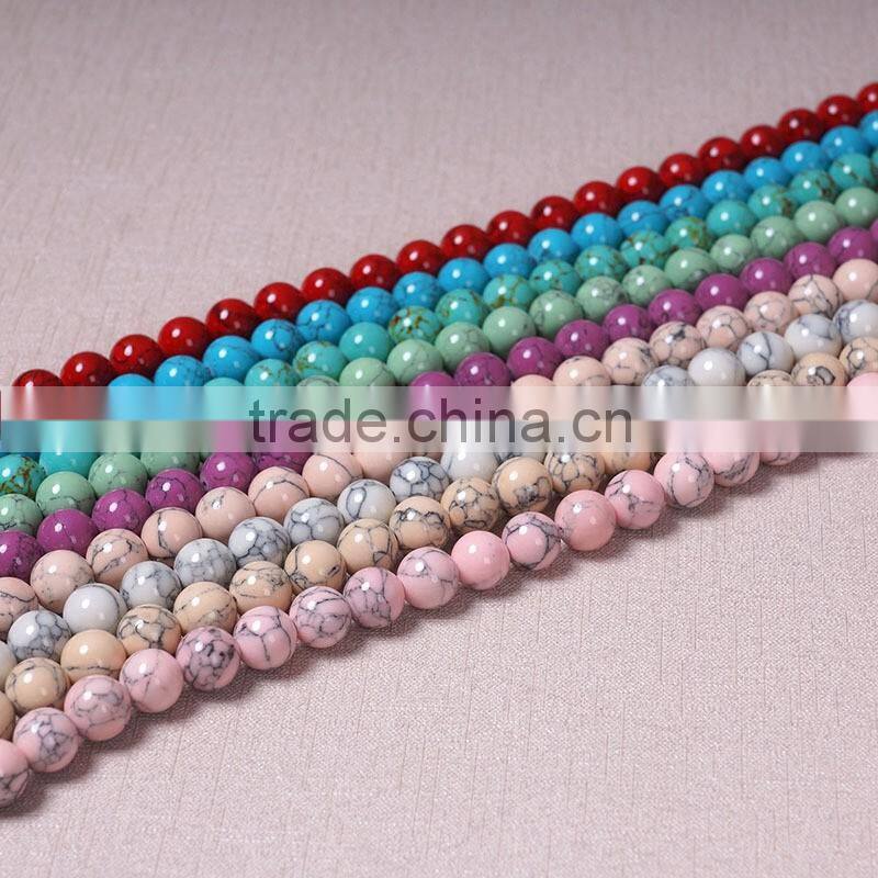 4mm 6mm 8mm 10mm 12mm Natural turquoise beads natural stone charms ornament accessories factory